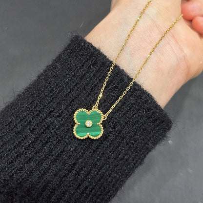 Mystic CLOVER 15MM DIAMOND TURQUOISE NECKLACE
