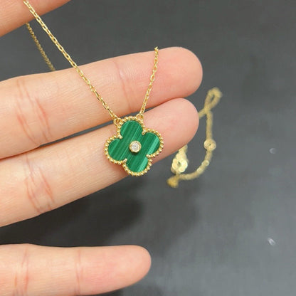Mystic CLOVER 15MM DIAMOND TURQUOISE NECKLACE