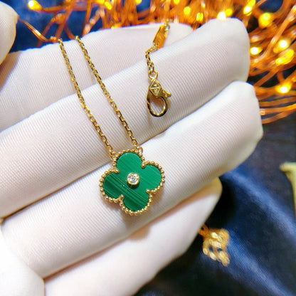 Mystic CLOVER 15MM DIAMOND TURQUOISE NECKLACE