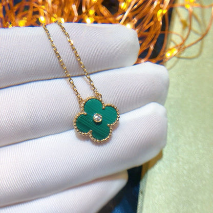 Mystic CLOVER 15MM DIAMOND TURQUOISE NECKLACE