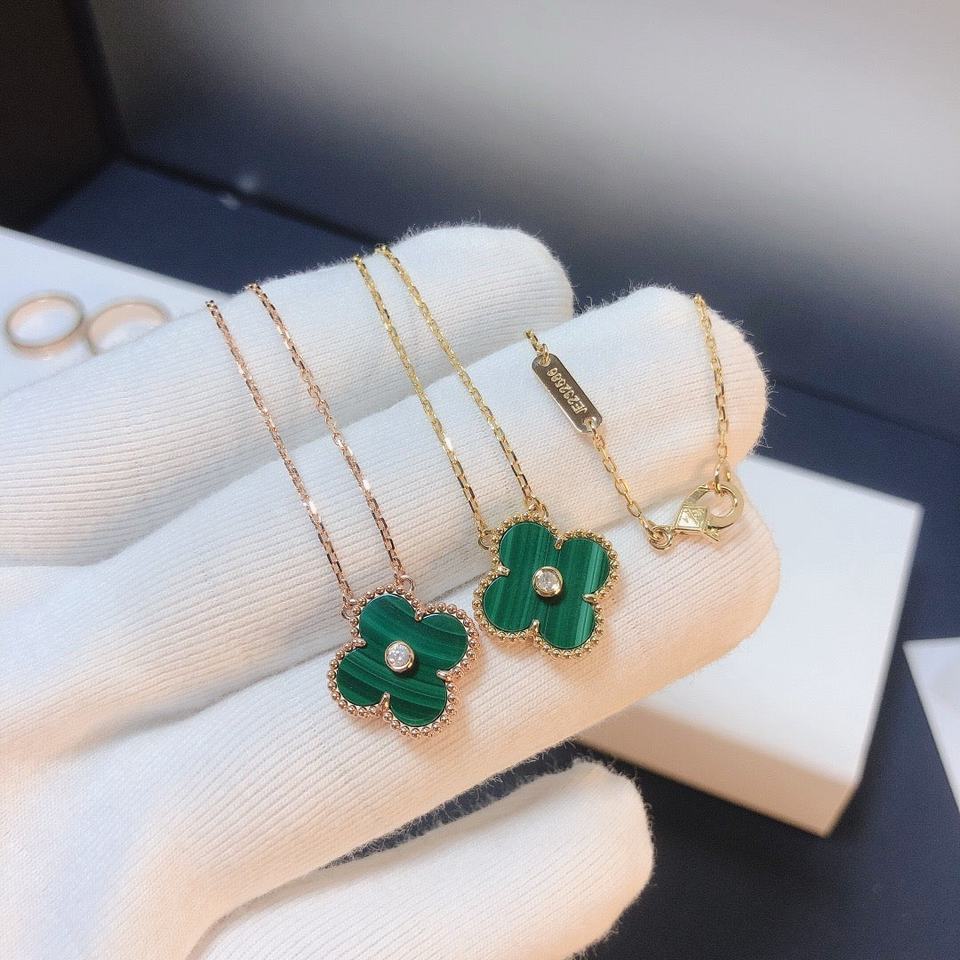 Mystic CLOVER 15MM DIAMOND TURQUOISE NECKLACE