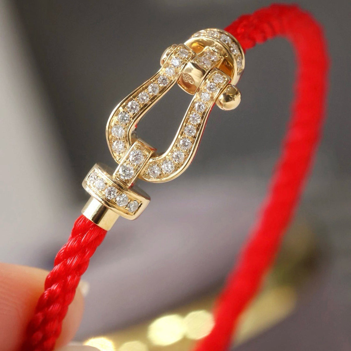 Mystic FORCE LARGE HORSESHOE FULL DIAMOND BRACELET ROSE GOLD