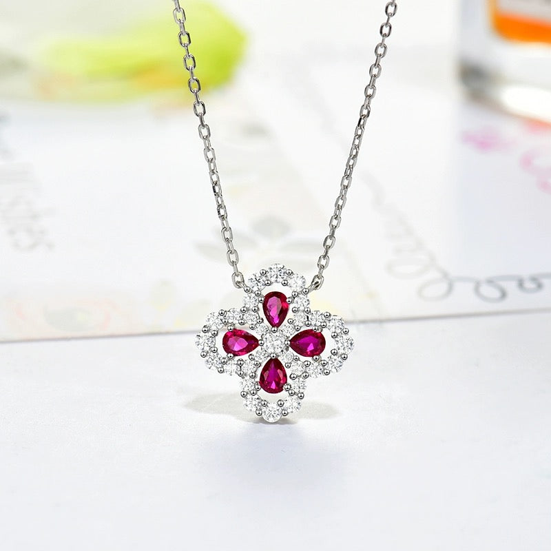 Mystic LOOP NECKLACE FULL MOTIF DIAMOND 16MM MULTIPLE COLORS