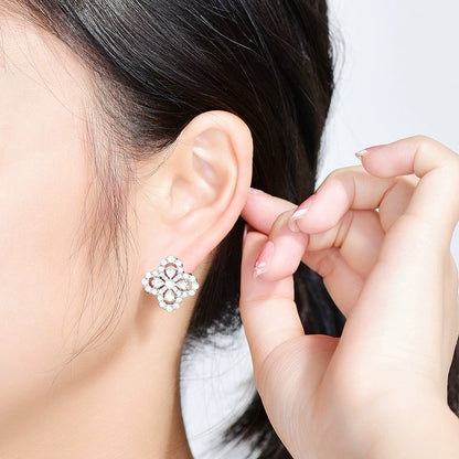 Mystic LOOP EARRINGS FULL MOTIF DIAMOND 16MM