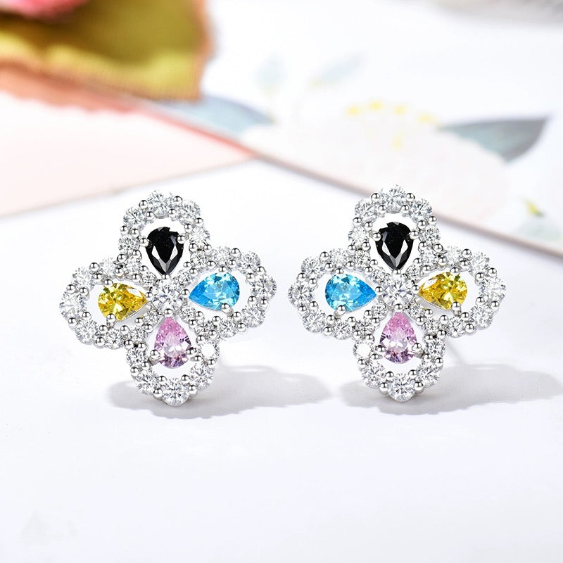 Mystic LOOP EARRINGS FULL MOTIF DIAMOND 16MM