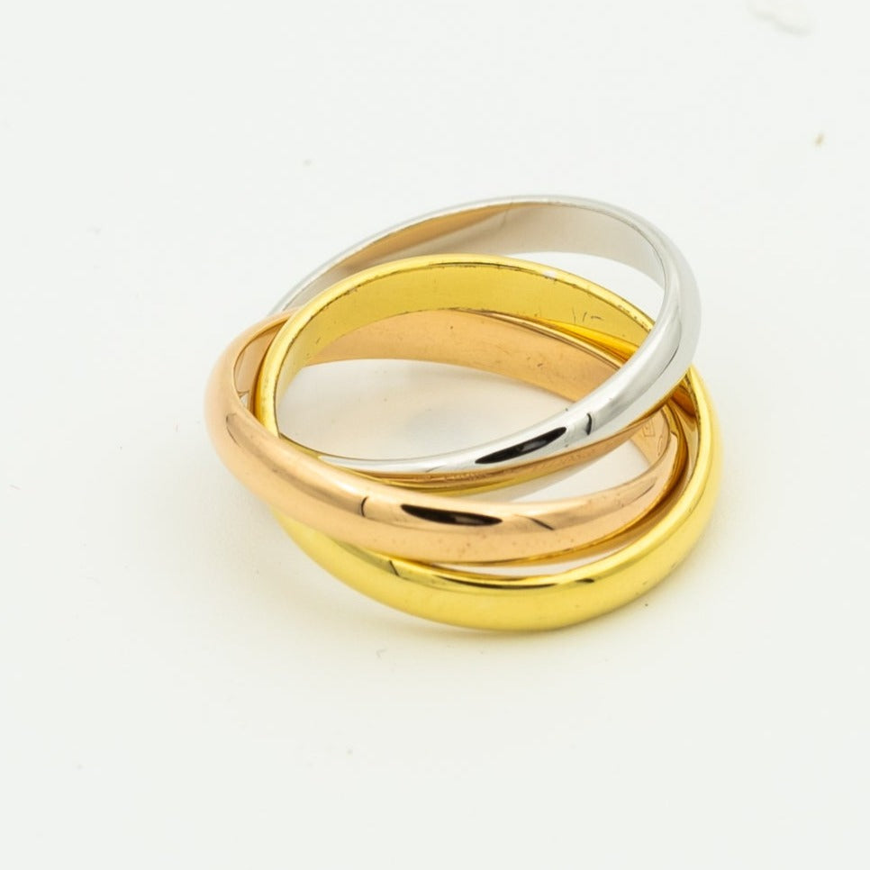 Mystic TRINITY RING GOLD PINK GOLD SILVER