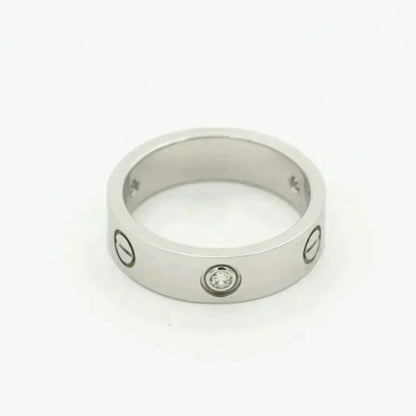 Mystic LOVE RING 5.5MM 3 DIAMONDS SILVER