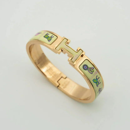 Mystic H PINK GOLD BRACELET CREAM CERAMIC