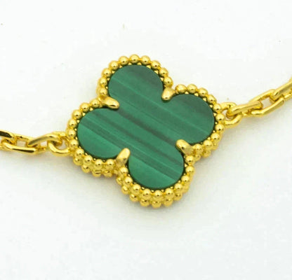 [Mystic ]New  CLOVER 5 MOTIF MALACHITE BRACELET COLLECTION