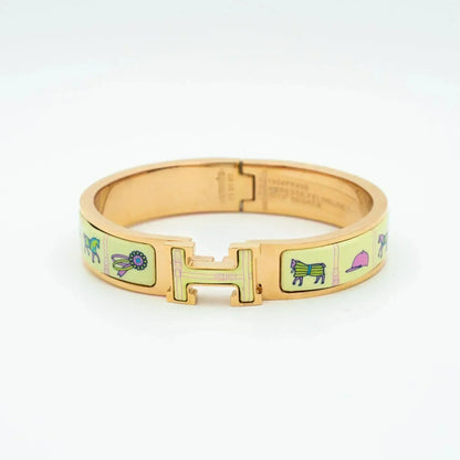 Mystic H PINK GOLD BRACELET CREAM CERAMIC