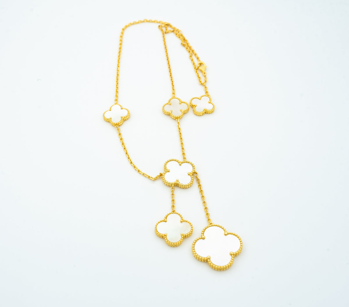Mystic CLOVER MOTHER OF PEARL NECKLACE 6 MOTIF