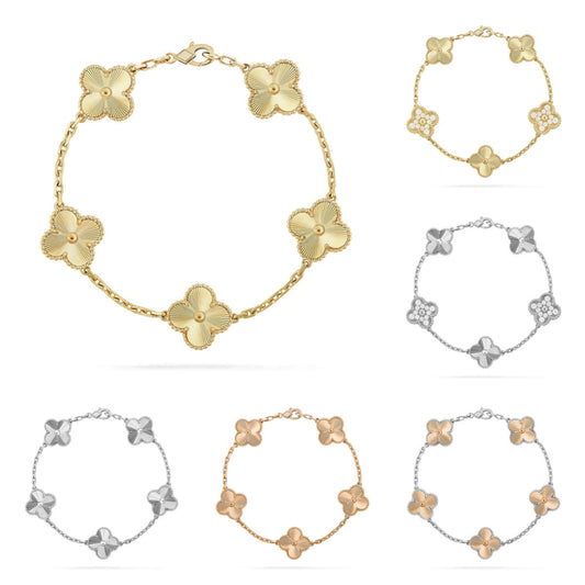 [Mystic ]New  CLOVER 5 MOTIF LASER BRACELET COLLECTION