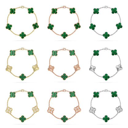 [Mystic ]New  CLOVER 5 MOTIF MALACHITE BRACELET COLLECTION