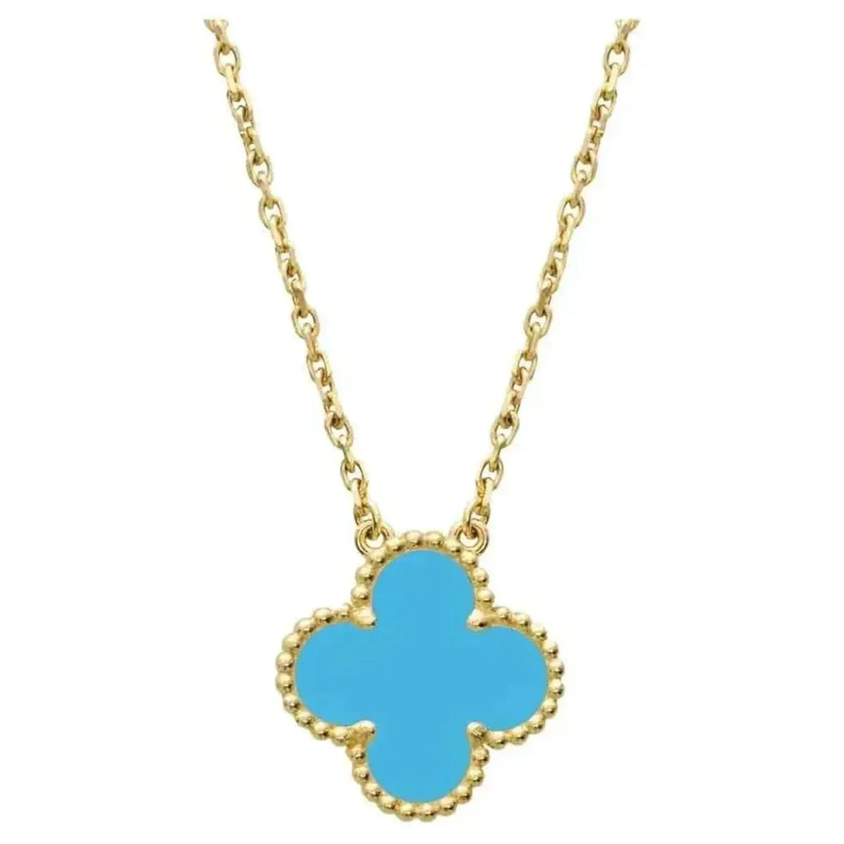 Mystic CLOVER 15MM VINTAGE TURQUOISE NECKLACE
