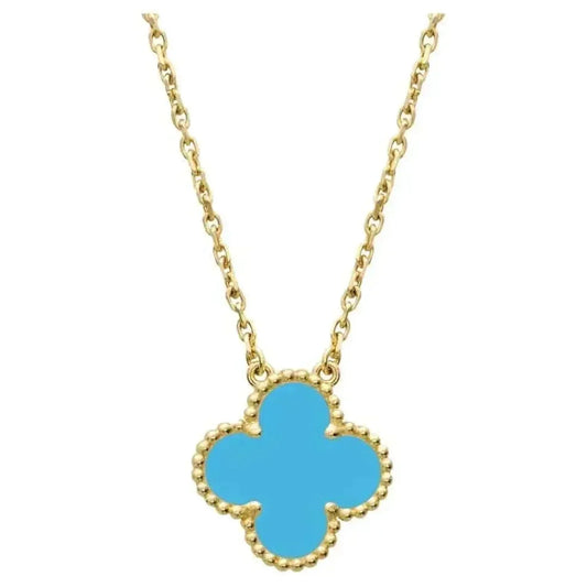 Mystic CLOVER 15MM VINTAGE TURQUOISE NECKLACE