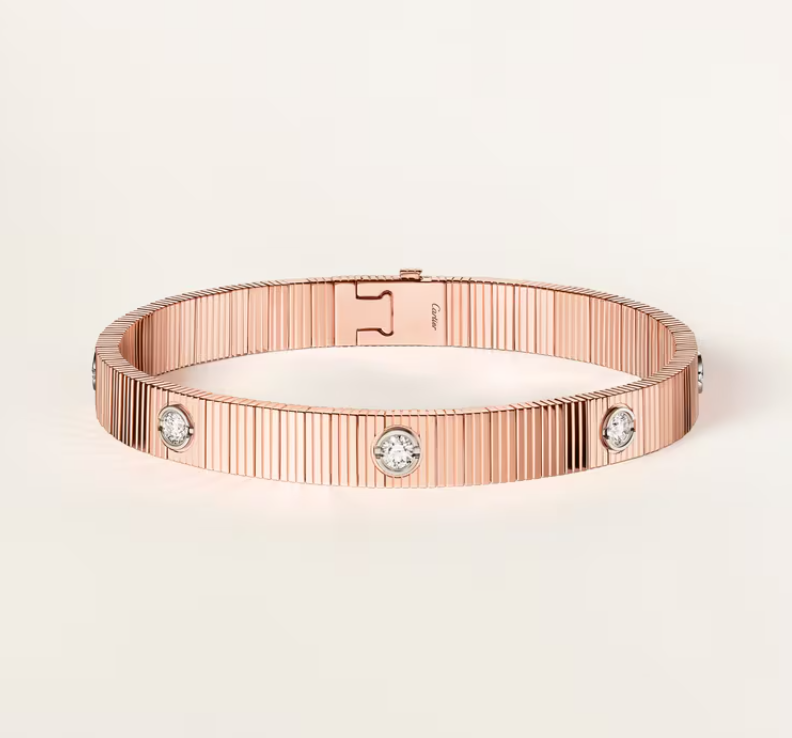 Mysitc NEW 7 MM 7-DIAMOND HEART-SHAPED BRACELET