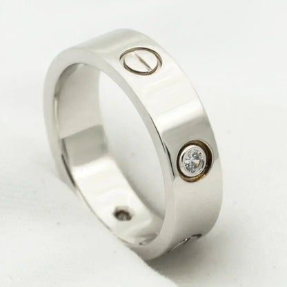 Mystic LOVE RING 5.5MM 3 DIAMONDS SILVER