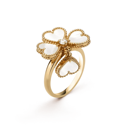 Mystic SWEET CLOVER WHITE MOP RING