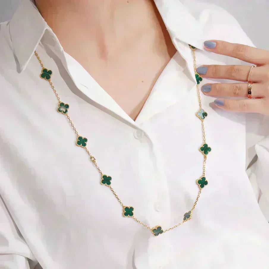 Mystic CLOVER 20 MOTIFS MALACHITE GOLD