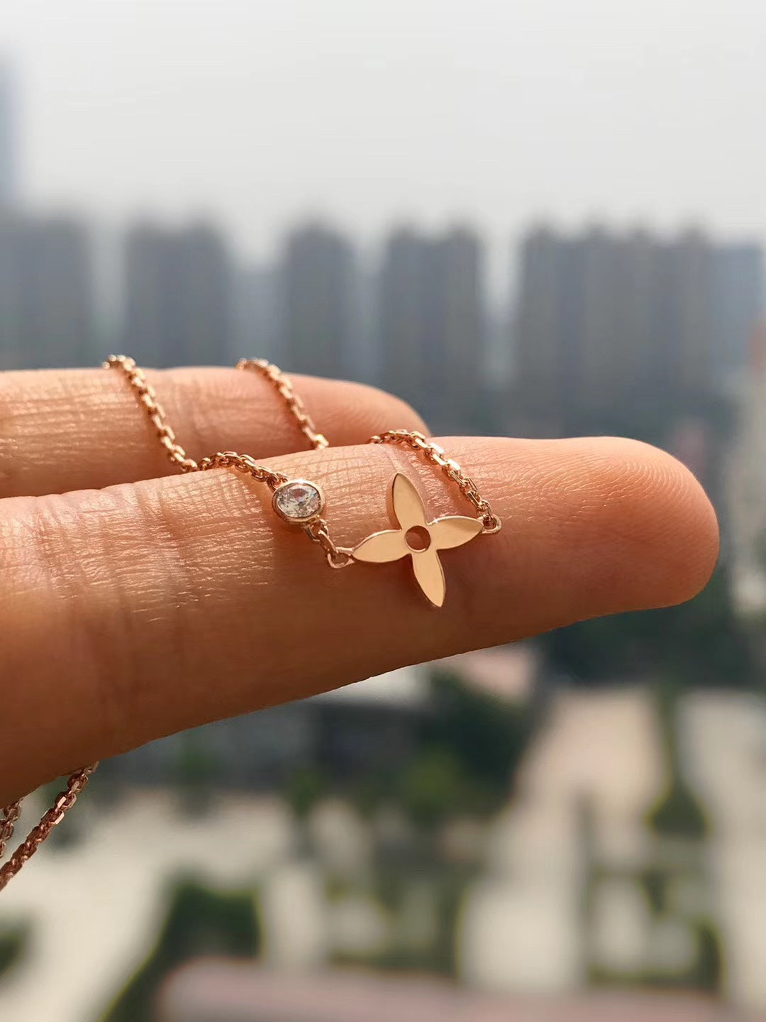 Mystic BLOSSOM PENDANT PINK GOLD AND DIAMOND