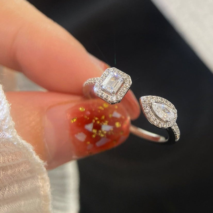 [Mystic]MY TWIN TOI & MOI SILVER DIAMOND RING