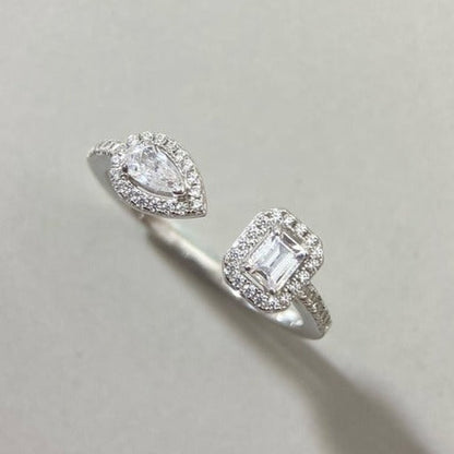 [Mystic]MY TWIN TOI & MOI SILVER DIAMOND RING