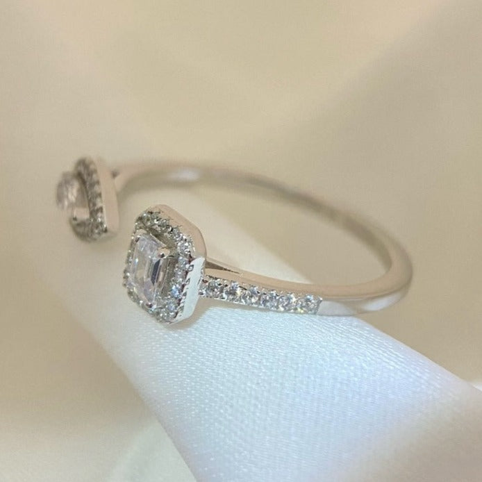 [Mystic]MY TWIN TOI & MOI SILVER DIAMOND RING