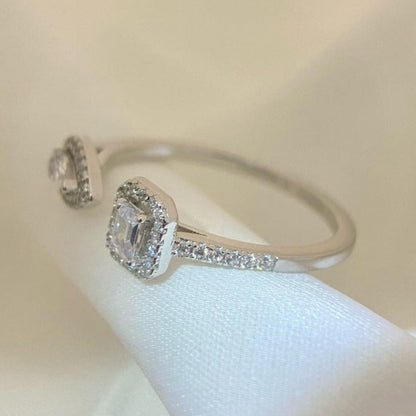 [Mystic]MY TWIN TOI & MOI SILVER DIAMOND RING