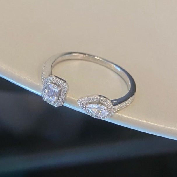 [Mystic]MY TWIN TOI & MOI SILVER DIAMOND RING