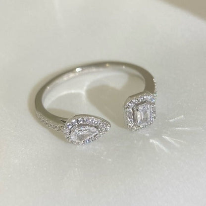 [Mystic]MY TWIN TOI & MOI SILVER DIAMOND RING