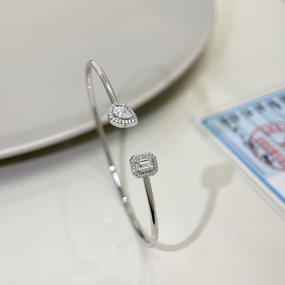 [Mystic]JONC FLEX MY TWIN TOI & MOI SILVER DIAMOND BRACELET