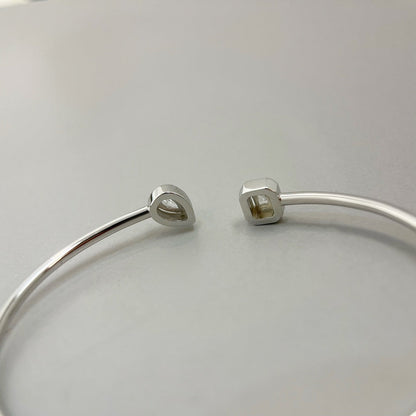[Mystic]JONC FLEX MY TWIN TOI & MOI SILVER DIAMOND BRACELET