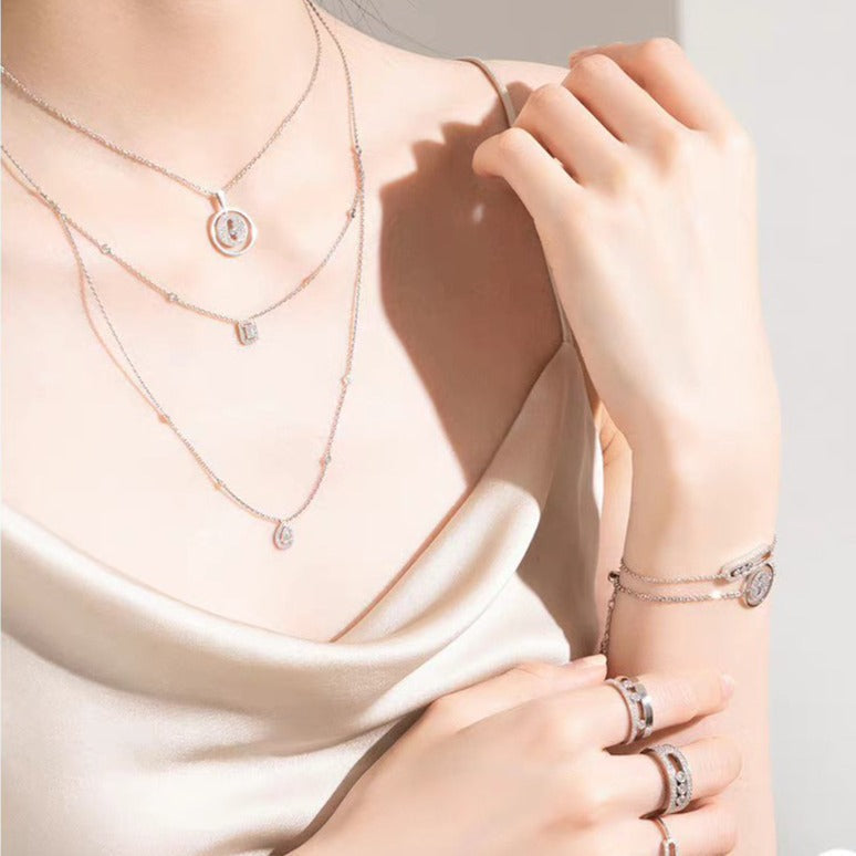 [Mystic]LUCKY MOVER PM PAVED NECKLACE