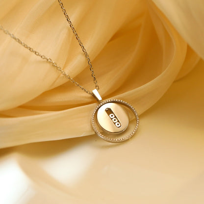 [Mystic]LUCKY MOVE MM SILVER DIAMOND NECKLACE