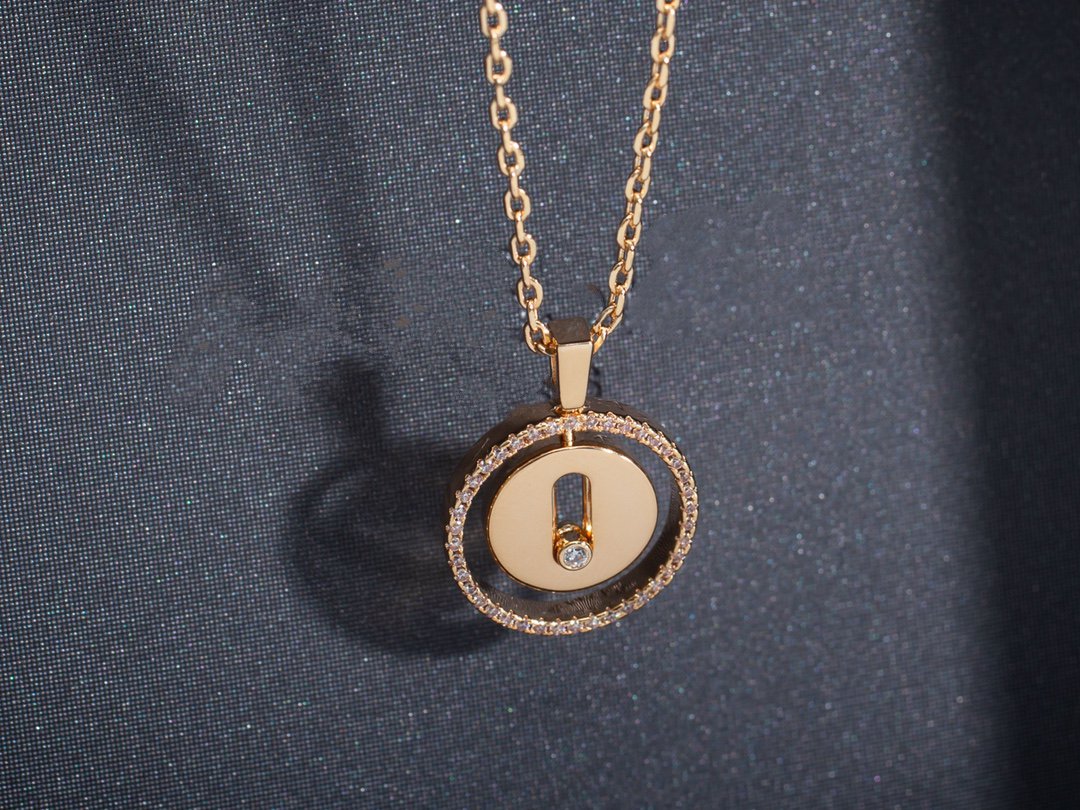[Mystic]LUCKY MOVE PM NECKLACE PINK GOLD DIAMOND