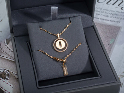 [Mystic]LUCKY MOVE PM NECKLACE PINK GOLD DIAMOND