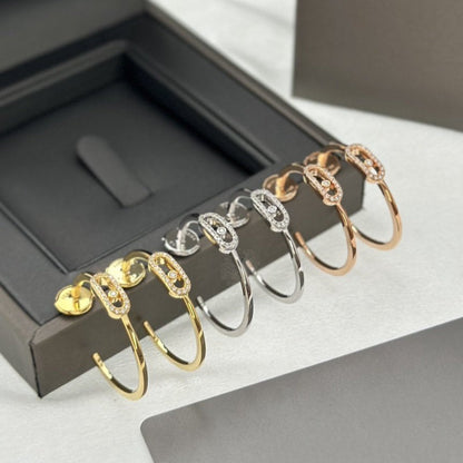 [Mystic]CREOLES MOVE UNO PM DIAMOND EARRINGS
