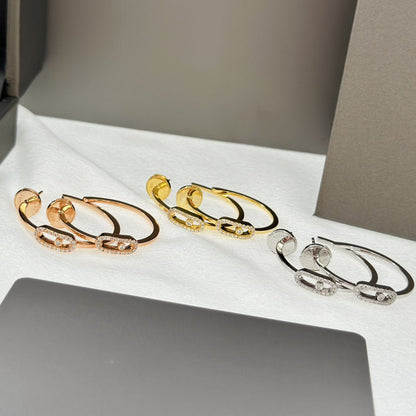 [Mystic]CREOLES MOVE UNO PM DIAMOND EARRINGS