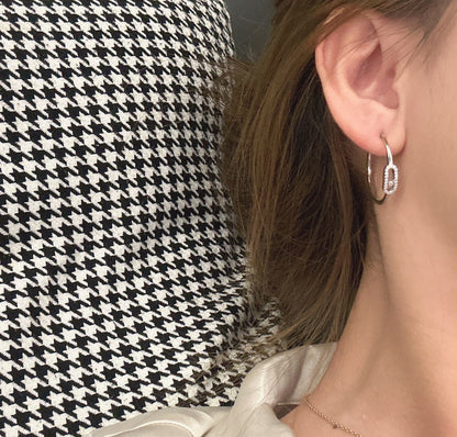 [Mystic]CREOLES MOVE UNO PM DIAMOND EARRINGS