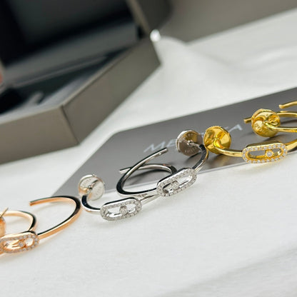 [Mystic]CREOLES MOVE UNO PM DIAMOND EARRINGS