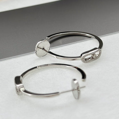 [Mystic]CREOLES MOVE UNO PM DIAMOND EARRINGS