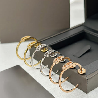[Mystic]CREOLES MOVE UNO PM DIAMOND EARRINGS