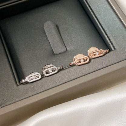 [Mystic]CREOLES MOVE UNO MINI 1 DIAMOND EARRINGS
