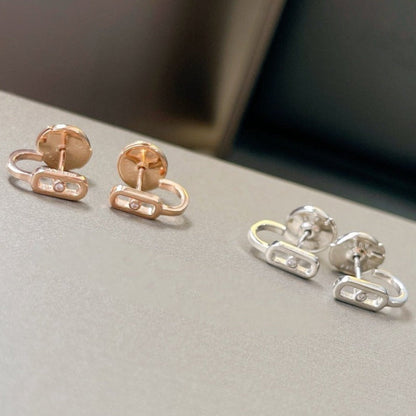 [Mystic]CREOLES MOVE UNO MINI 1 DIAMOND EARRINGS