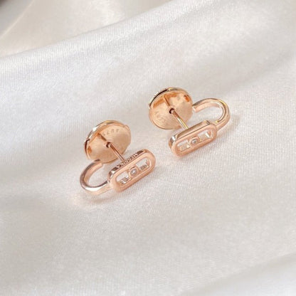 [Mystic]CREOLES MOVE UNO MINI 1 DIAMOND EARRINGS
