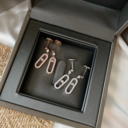 [Mystic]DORMEUSES MOVE UNO DIAMOND EARRINGS