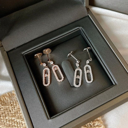 [Mystic]DORMEUSES MOVE UNO DIAMOND EARRINGS