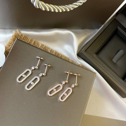 [Mystic]DORMEUSES MOVE UNO DIAMOND EARRINGS