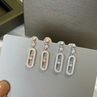 [Mystic]DORMEUSES MOVE UNO DIAMOND EARRINGS