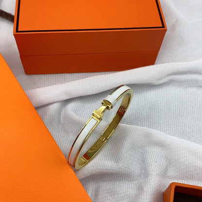 Mystic CLASSIC HM CLIC WHITE 8MM ENAMEL BRACELET
